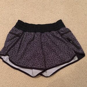 Lululemon Black and White Patterned Athletic Shorts
